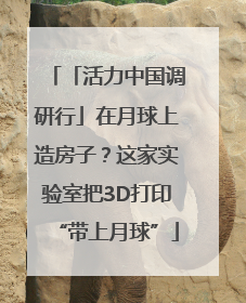 「活力中国调研行」在月球上造房子？这家实验室把3D打印“带上月球”